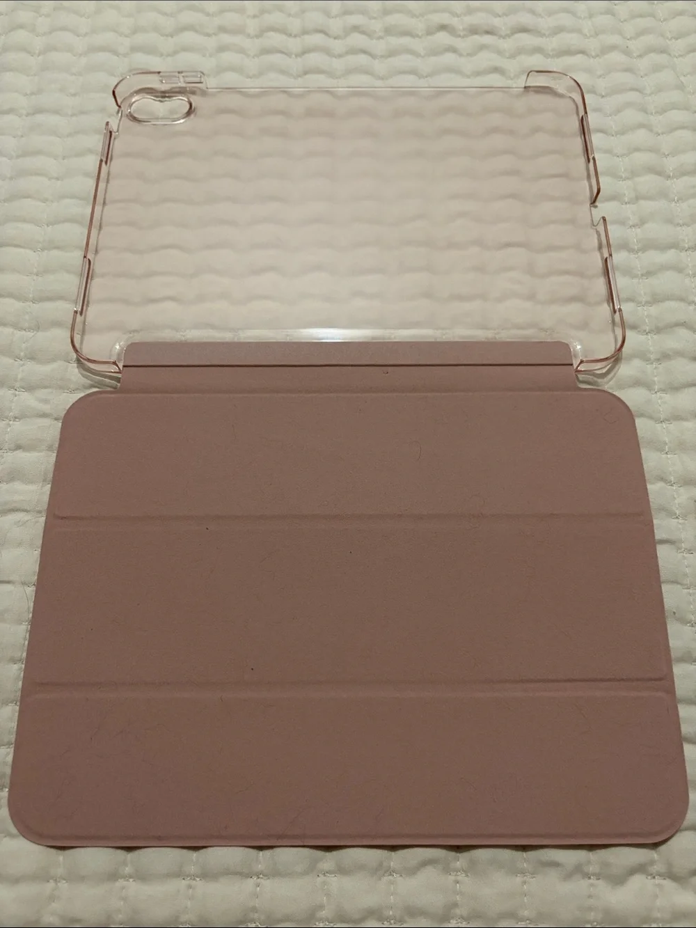 iPad A16 Rose Gold Folio Case – Slim Magnetic Smart Cover